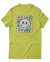 T-Shirt Αντρικό - Mama Smile Thunder - Color Thumbnail Λαχανί