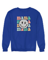 Φούτερ χωρίς κουκούλα - Mama Smile Thunder - Color Thumbnail Μπλε Ρουά