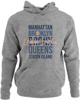 Φούτερ με κουκούλα - Manhattan  - Color Thumbnail Γκρι Μελανζέ