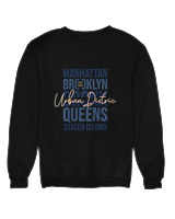 Φούτερ χωρίς κουκούλα Γυναικείο - Manhattan  - Color Thumbnail Μαύρο