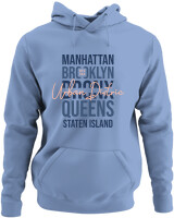 Φούτερ με κουκούλα - Manhattan  - Color Thumbnail Blue Carolina