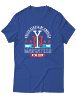 T-Shirt Αντρικό - Manhattan  - Color Thumbnail Μπλε Ρουά