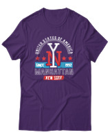 T-Shirt Αντρικό - Manhattan  - Color Thumbnail Σκούρο Μωβ