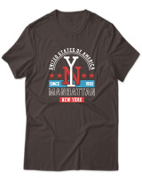 T-Shirt Unisex - Manhattan  - Color Thumbnail Καφέ
