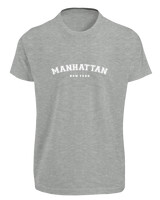 T-Shirt Fit - Manhattan New York - Color Thumbnail Γκρι Μελανζέ