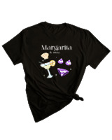 T-Shirt Woman Fashion Γυναικείο - Margarita & Bikini - Color Thumbnail BLACK