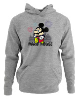 Φούτερ με κουκούλα Αντρικό - Mario Mouse - Color Thumbnail Γκρι Μελανζέ