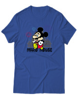 T-Shirt Αντρικό - Mario Mouse - Color Thumbnail Μπλε Ρουά
