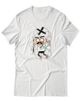 T-Shirt Αντρικό - Marionette Madness - Color Thumbnail Άσπρο