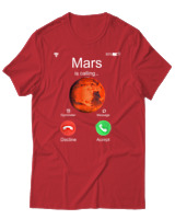 T-Shirt Αντρικό - Mars Is Calling - Color Thumbnail Κόκκινο