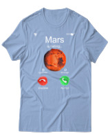T-Shirt Αντρικό - Mars Is Calling - Color Thumbnail Γαλάζιο