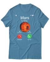 T-Shirt Αντρικό - Mars Is Calling - Color Thumbnail Τιρκουάζ