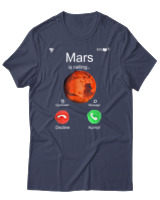 T-Shirt Αντρικό - Mars Is Calling - Color Thumbnail Μπλε Γκρι