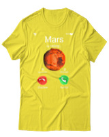 T-Shirt Αντρικό - Mars Is Calling - Color Thumbnail Κίτρινο