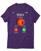 T-Shirt Αντρικό - Mars Is Calling - Color Thumbnail Σκούρο Μωβ