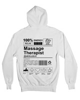 Ζακέτα Φούτερ με κουκούλα - Massage Therapist - Color Thumbnail 'Ασπρο