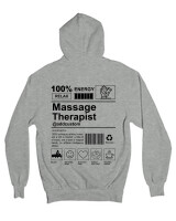 Ζακέτα Φούτερ με κουκούλα - Massage Therapist - Color Thumbnail Γκρι Μελανζέ