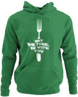 Φούτερ με κουκούλα - May The Fork Be With You - Color Thumbnail Kelly Green