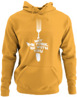 Φούτερ με κουκούλα - May The Fork Be With You - Color Thumbnail Κίτρινο Χρυσό