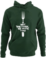 Φούτερ με κουκούλα - May The Fork Be With You - Color Thumbnail Κυπαρισσί
