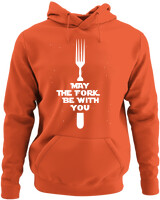 Φούτερ με κουκούλα - May The Fork Be With You - Color Thumbnail Orange