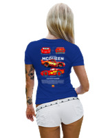 T-Shirt Στενή Γραμμή Γυναικείο - Mcqueen - Color Thumbnail Μπλε Ρουά