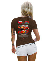 T-Shirt Στενή Γραμμή Γυναικείο - Mcqueen - Color Thumbnail Καφέ