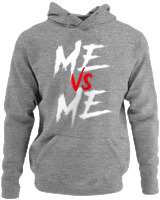 Φούτερ με κουκούλα - Me Vs Me - Color Thumbnail Γκρι Μελανζέ