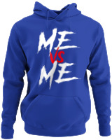 Φούτερ με κουκούλα - Me Vs Me - Color Thumbnail Μπλε Ρουά