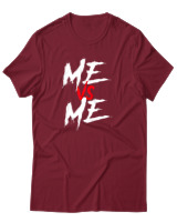 T-Shirt Αντρικό - Me Vs Me - Color Thumbnail Σκούρο Κόκκινο