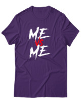 T-Shirt Αντρικό - Me Vs Me - Color Thumbnail Σκούρο Μωβ