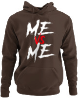 Φούτερ με κουκούλα - Me Vs Me - Color Thumbnail Καφέ