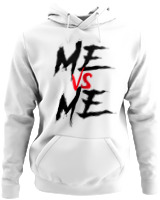 Φούτερ με κουκούλα - Me Vs Me - Color Thumbnail ΄Ασπρο