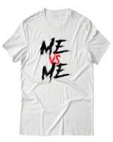 T-Shirt Αντρικό - Me Vs Me - Color Thumbnail Άσπρο