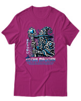 T-Shirt  Γυναικείο - Mecha Magitian - Color Thumbnail Φούξια