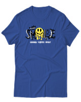 T-Shirt Αντρικό - Melting Smile - Color Thumbnail Μπλε Ρουά