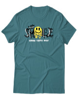 T-Shirt Αντρικό - Melting Smile - Color Thumbnail Μπλε Πράσινο