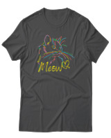 T-Shirt Αντρικό - Meow - Color Thumbnail Ανθρακί