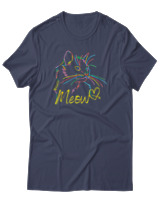 T-Shirt Αντρικό - Meow - Color Thumbnail Μπλε Γκρι