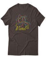 T-Shirt Αντρικό - Meow - Color Thumbnail Καφέ