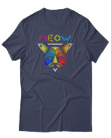 T-Shirt Αντρικό - Meow Colorful - Color Thumbnail Μπλε Γκρι