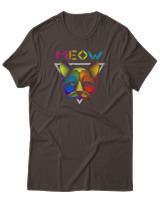 T-Shirt Αντρικό - Meow Colorful - Color Thumbnail Καφέ