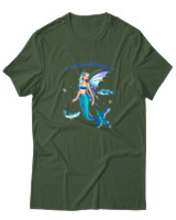 T-Shirt  Γυναικείο - Mermaid - Color Thumbnail Κυπαρισσί