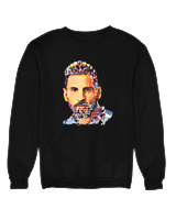 Φούτερ χωρίς κουκούλα Γυναικείο - Messi - Color Thumbnail Μαύρο