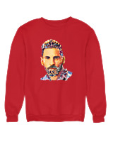 Φούτερ χωρίς κουκούλα Γυναικείο - Messi - Color Thumbnail Κόκκινο