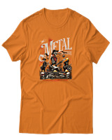 T-Shirt Αντρικό - Metal Is Here - Color Thumbnail Πορτοκαλί