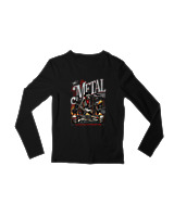 Μακρυμάνικο Μακό Παιδικό - Metal Is Here - Color Thumbnail Μαύρο
