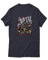 T-Shirt  Γυναικείο - Metal Is Here - Color Thumbnail Σκούρο Μπλέ