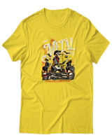 T-Shirt  Γυναικείο - Metal Is Here - Color Thumbnail Κίτρινο Χρυσό