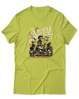 T-Shirt  Γυναικείο - Metal Is Here - Color Thumbnail Λαχανί